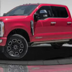 2023 Ford F-350SD Platinum Red Metallic 6.7L Diesel 4WD - Pano Roof 4D Crew Cab Dallas, TX on www.certifiedpreownedforsale.com